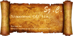 Szappanos Célia névjegykártya